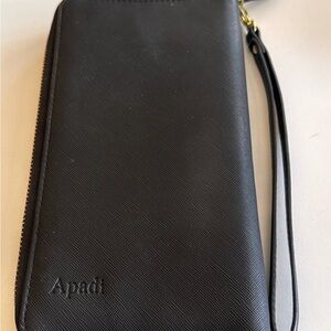 Black Travel Wristlet Clutch